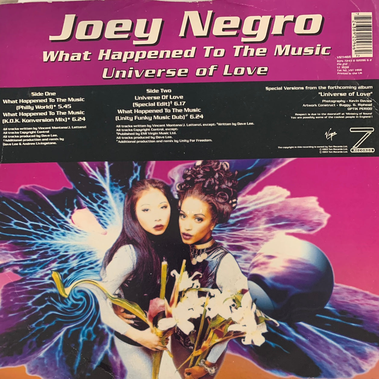 Joey Negro “What The Happened To The Music” / “Universe of Love” 4 Track 12inch Vinyl
