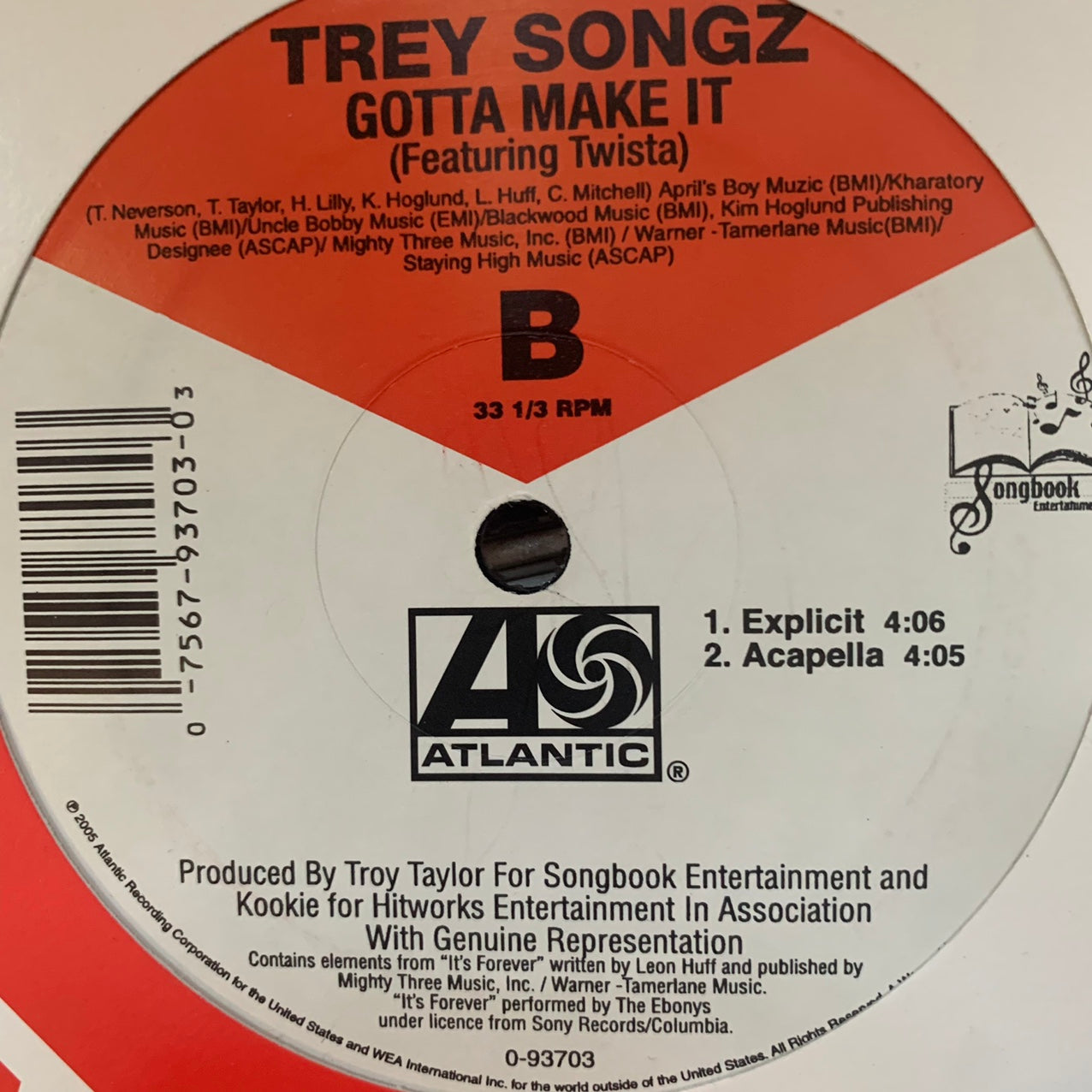 Trey Songz Feat Twista “Gotta Make It” 4 Version 12inch Vinyl