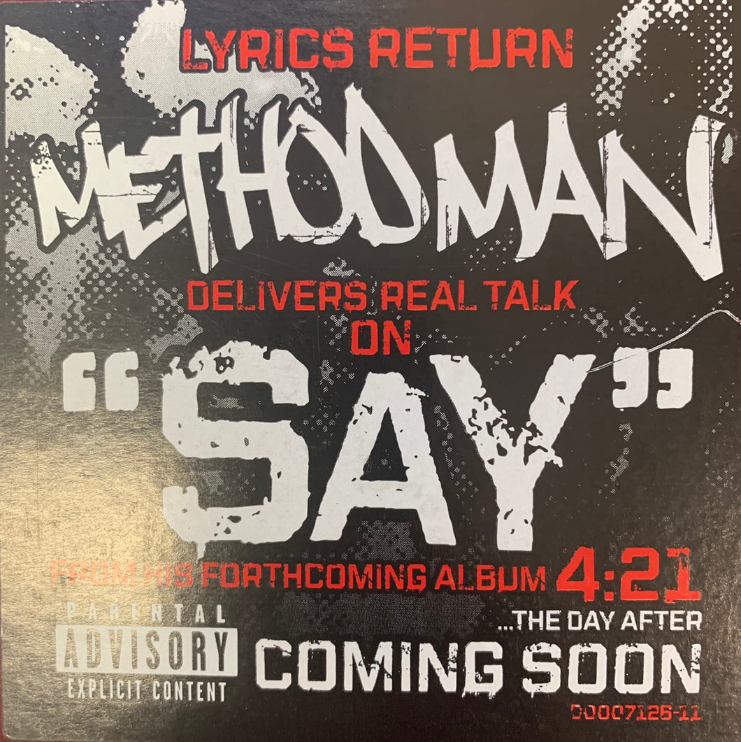 Method Man “Say” 6 Version 12inch Vinyl