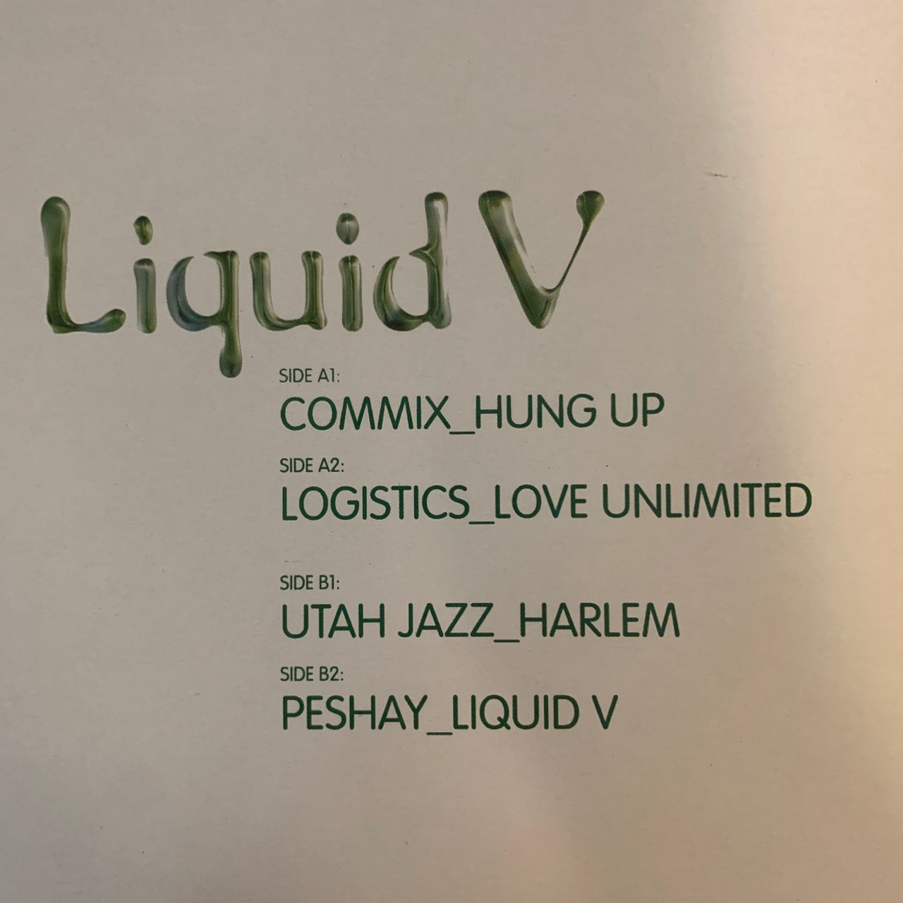 Liquid V Feat Commix, Logistics, Utah Jazz and Peshay 4 Track 2 x 12inch Vinyl