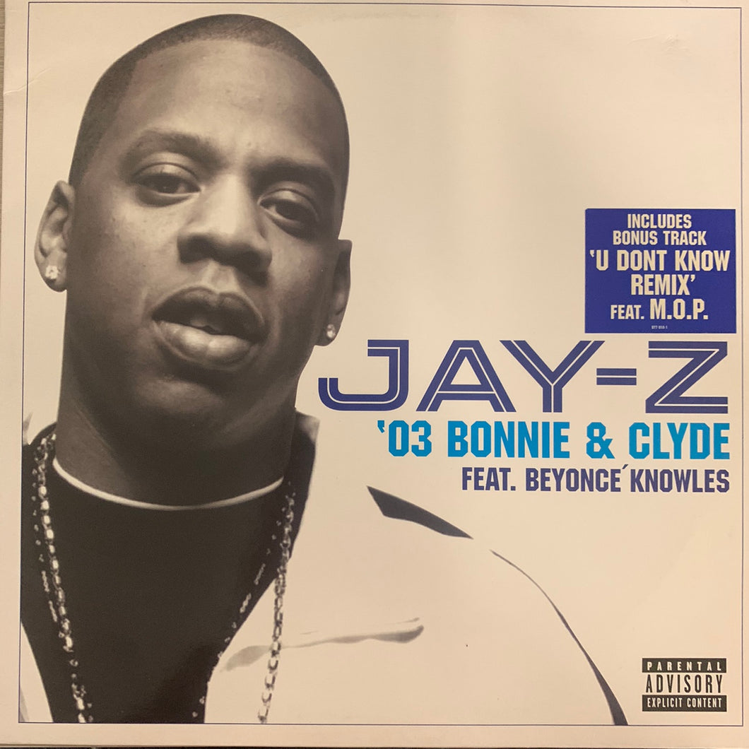 Jay-Z Feat Beyoncé “03 Bonnie $ Clyde” 3 Track 12inch Vinyl