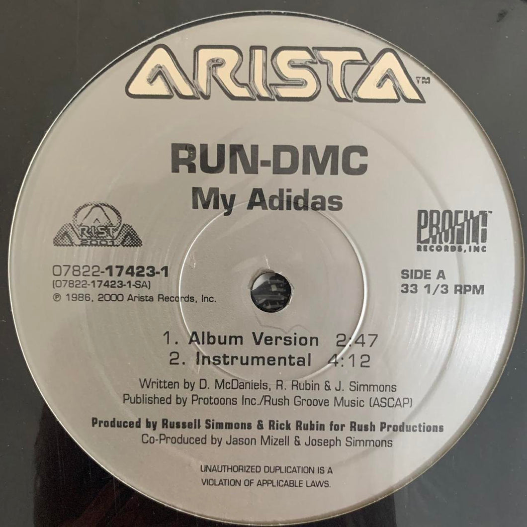 RUN DMC “My Adidas” / “Peter Piper” 3 Track 12inch Vinyl