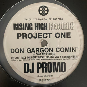 Project One “Don Gargon Comin” 3 Track 12inch Vinyl