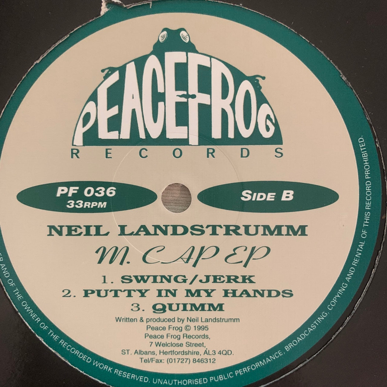 Neil Landstrumm M. Cap Ep “Ringbender” / “Groovepeel” 5 Track 12inch Vinyl