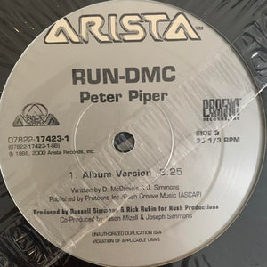 RUN DMC “My Adidas” / “Peter Piper” 3 Track 12inch Vinyl