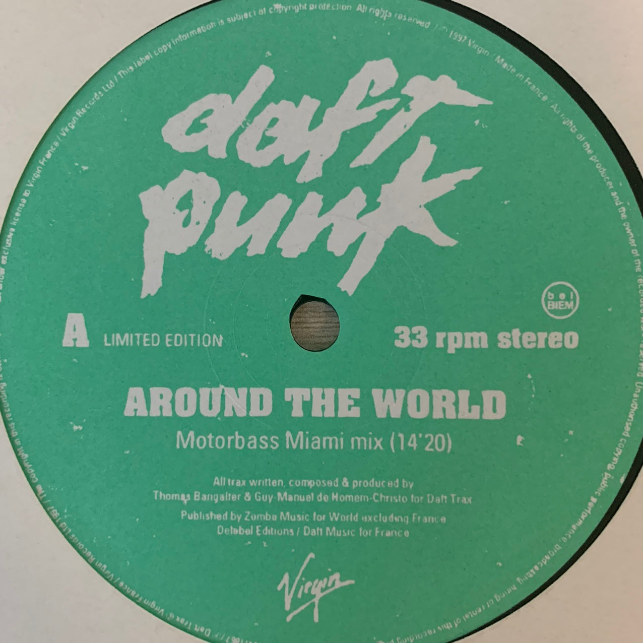 Daft Punk “Around The World” Remixes 2 Track 12inch Vinyl