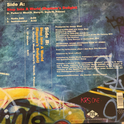 KRS ONE “Step Into A World ( Raptures Delight )” 3 Track 12inch Vinyl