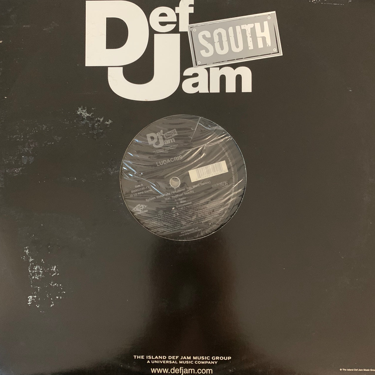 Ludacris “Spalsh Waterfalls ( Whatever You Want )” 6 Version 12inch Vinyl