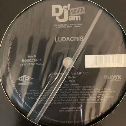 Ludacris “Spalsh Waterfalls ( Whatever You Want )” 6 Version 12inch Vinyl