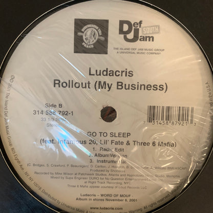 Ludacris “Rollout ( My Business)” 6 Track 12inch Vinyl