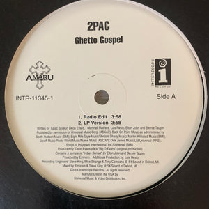 2pac “Ghetto Gospel” 5 Version 12inch Vinyl