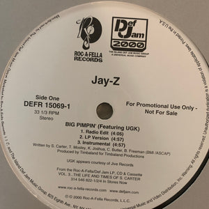 Jay-Z “Big Pimpin” / “Watch Me” Feat Dr Dre 6 Track 12inch Vinyl S