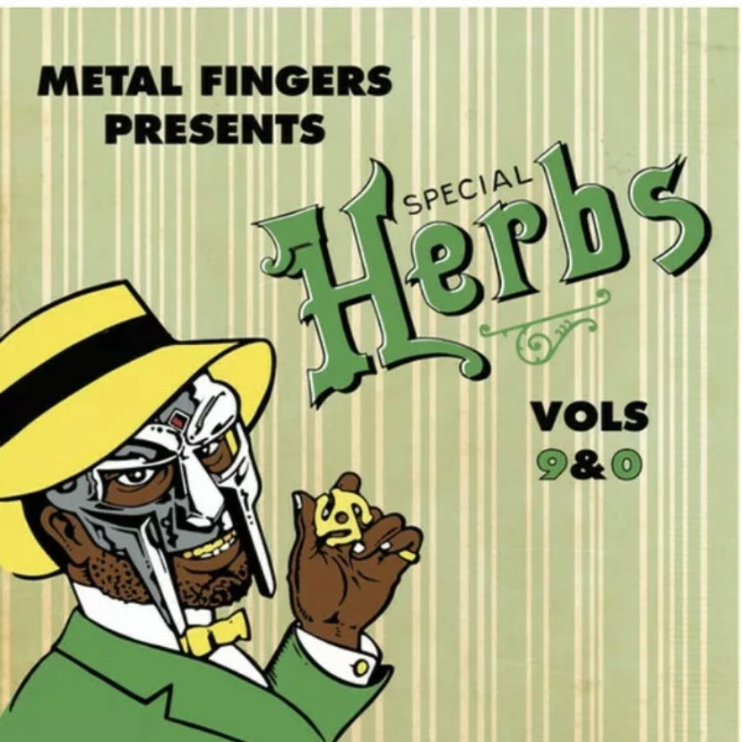 MF DOOM Metal Fingers Presents ‘Special Herbs” Vol 9 & 0, 13 Track Instrumental Album, Double Vinyl