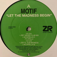 Load image into Gallery viewer, Crispin Glover &amp; Raj Gupta Present Motif “Let The Madness Begin” 4 Track 12inch Vinyl