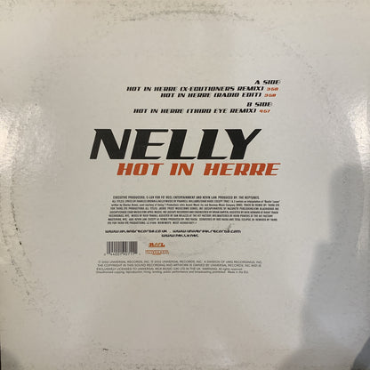 Nelly “Hot In Herre” 3 Version 12inch Vinyl