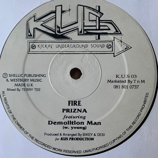 Prizna “Fire” Feat Demolition Man / “Natral Hi” Feat Annette Brown 2 Track 12inch Vinyl