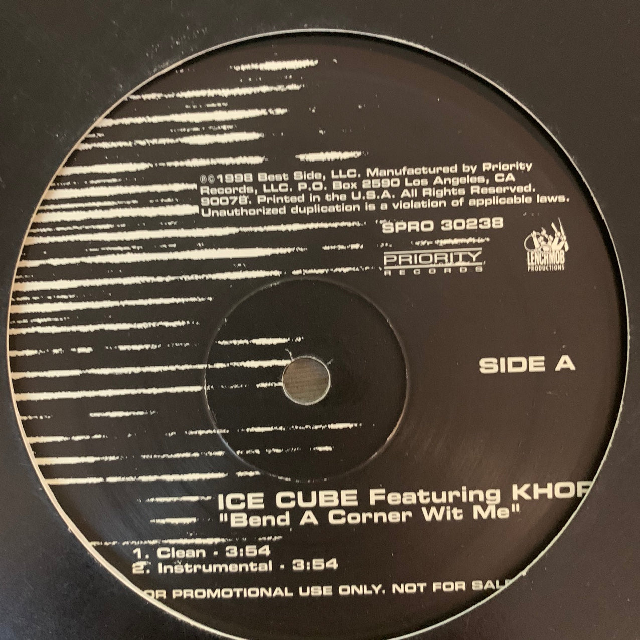 Ice Cube Feat Khop “Bend A Corner Wit Me” 4 Version 12inch Vinyl