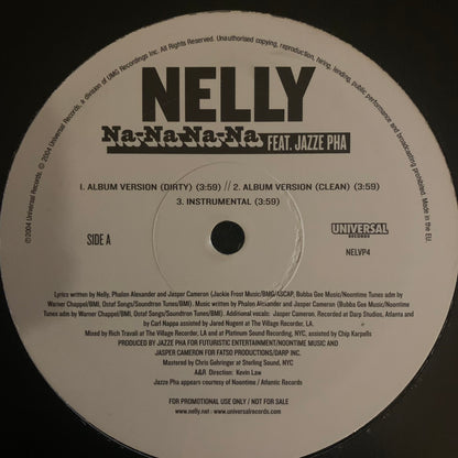 Nelly Feat Jazze Pha “Na Na Na Na” 6 Version 12inch Vinyl