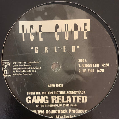 Ice Cube “Greed” / Mack 10 “Get Yo Bang On” 4 Version 12inch Vinyl