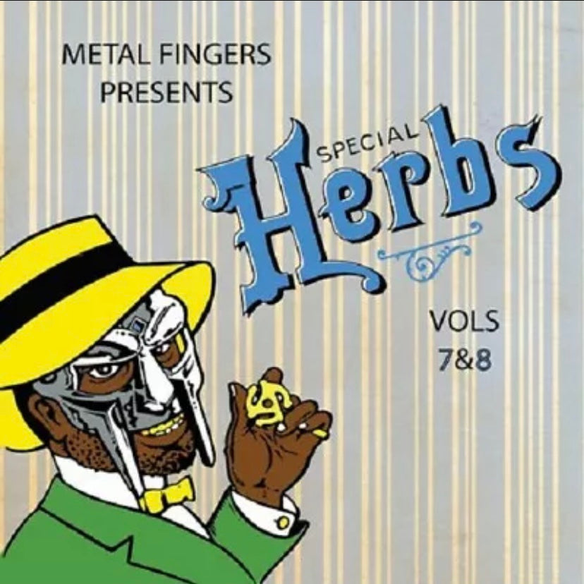 MF DOOM Metal Fingers Presents ‘Special Herbs” Vol 7 & 8, 13 Track Instrumental Album, Double Vinyl