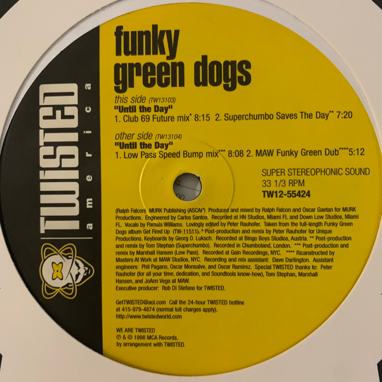 Funky Green Dogs “Until The Day” 4 Version 12inch Vinyl
