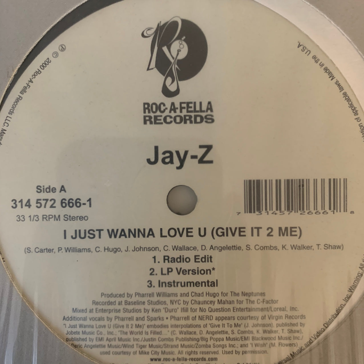 Jay-Z “I Just Wanna Love You” 6 Version 12inch Vinyl