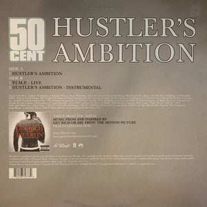 50 Cent “Hustlers Ambition” 3 Track 12inch Vinyl, Featuring Original and Instrumentals plus Live Version of “PIMP"