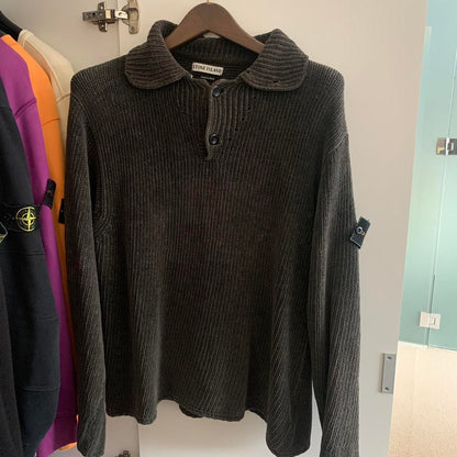 Vintage Stone Island late 90’s button top wool sweater near mint condition size XL made in Italy