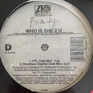 Brandy “Who Is She 2 U” 8 Version 12inch 2 X Vinyl Double Pack