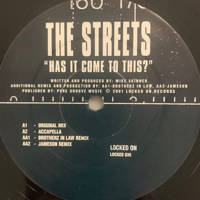 The Street “Has it Come To This” 4 Version 12inch Vinyl