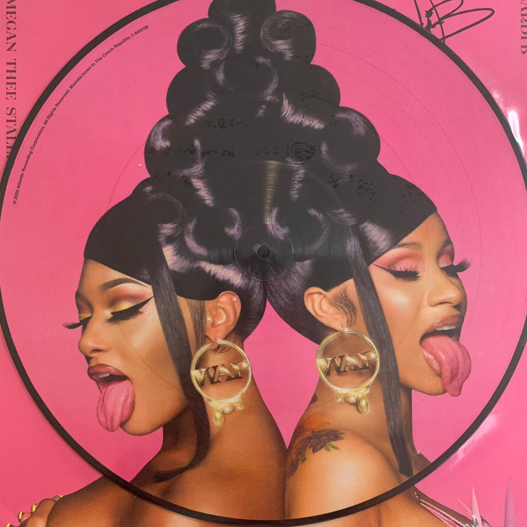 Cardi B & Megan Thee Stallion Signed by Cardi B “WAP” 4 Version limited Edition Picture Disc 12inch Vinyl