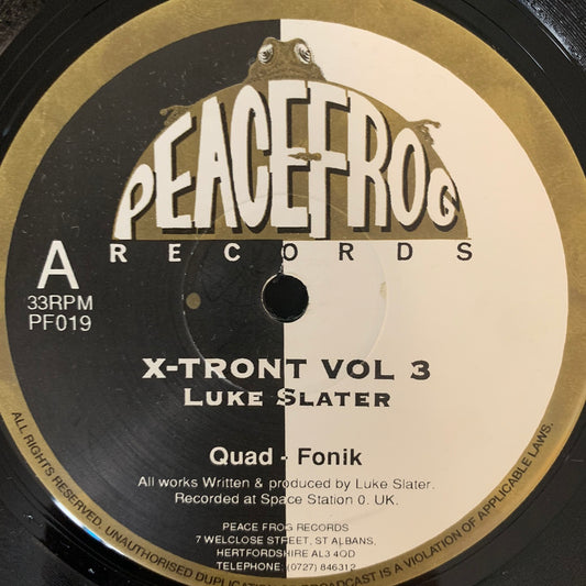 Luke Slater ‘X-Tront Vol 3’ Ep 3 Track 12inch Vinyl