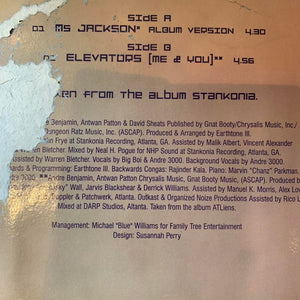 Outkast “Ms Jackson” / “Elevators” 2 Track 12inch Vinyl