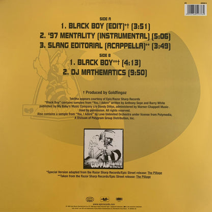 Cappadonna “Black Boy” 5 Track 12inch Vinyl, Featuring “97 Mentality” Instrumental, “Slang Editorial”