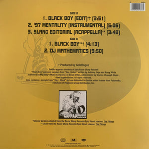 Cappadonna “Black Boy” 5 Track 12inch Vinyl, Featuring “97 Mentality” Instrumental, “Slang Editorial”