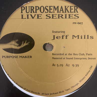 Jeff Mills ‘Purpose Maker’ Live Series 2 Track 12inch Vinyl