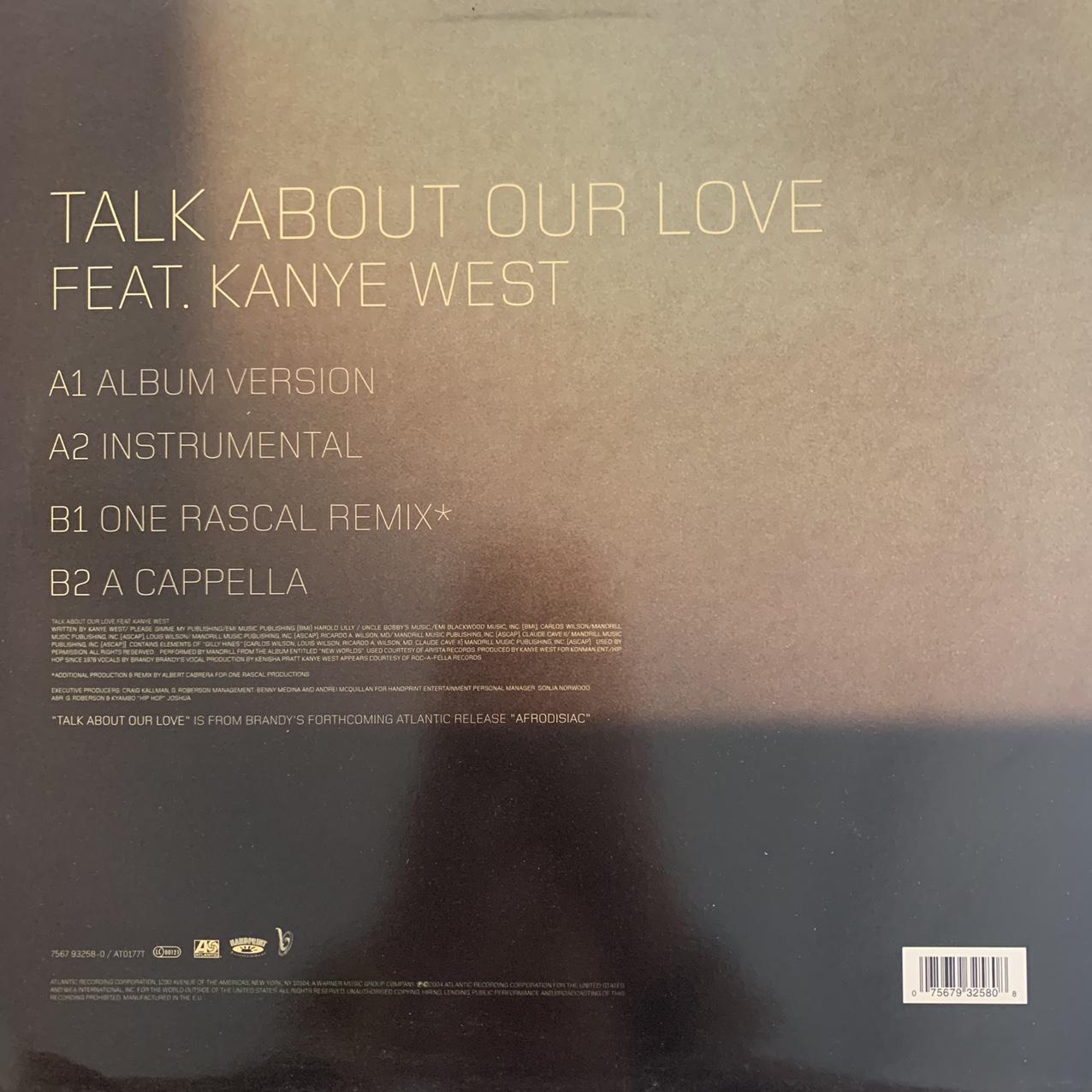 Brandy “Talk About Our Love” 4 Version 12inch Vinyl