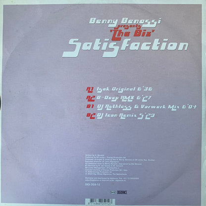 Benny Benassi Presents ‘The Biz’ “Satisfaction” 4 Version 12inch Vinyl