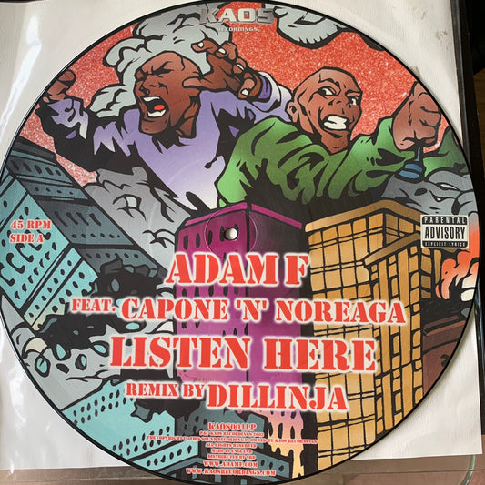 Adam F 2 x 12inch Limited Edition Picture Disc 4 Tracks Feat Capone n Noreaga, Pharoahe Monch, M.O.P. and Lil Mo