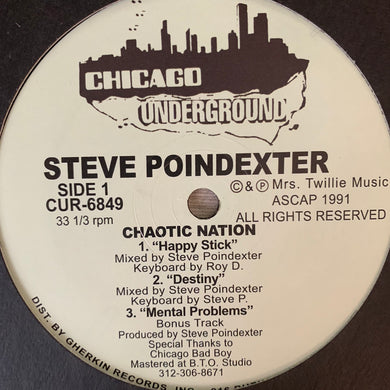 Steve Poindexter ‘Chaotic Nation’ Ep “Happy Stick” 6 Track 12inch Vinyl