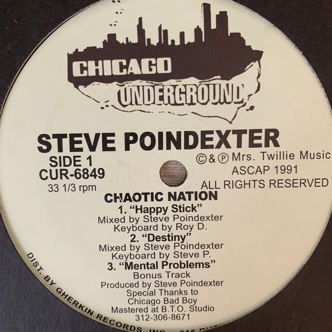 Steve Poindexter ‘Chaotic Nation’ Ep “Happy Stick” 6 Track 12inch Vinyl