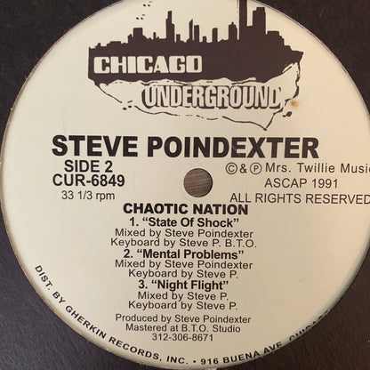 Steve Poindexter ‘Chaotic Nation’ Ep “Happy Stick” 6 Track 12inch Vinyl