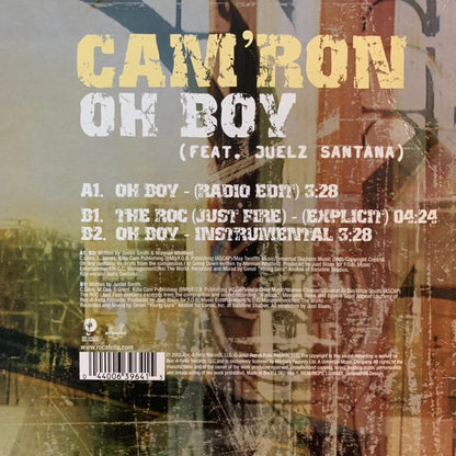 Cam’Ron “Oh Boy” 3 Track 12inch Vinyl Featuring Radio Edit, Instrumental and "The Roc" Explicit