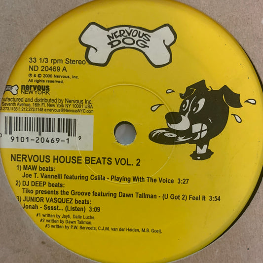 Nervous House Beats Vol 2 Feat MAW, Junior Vasquez, DJ Spen 5 Track 12inch Vinyl