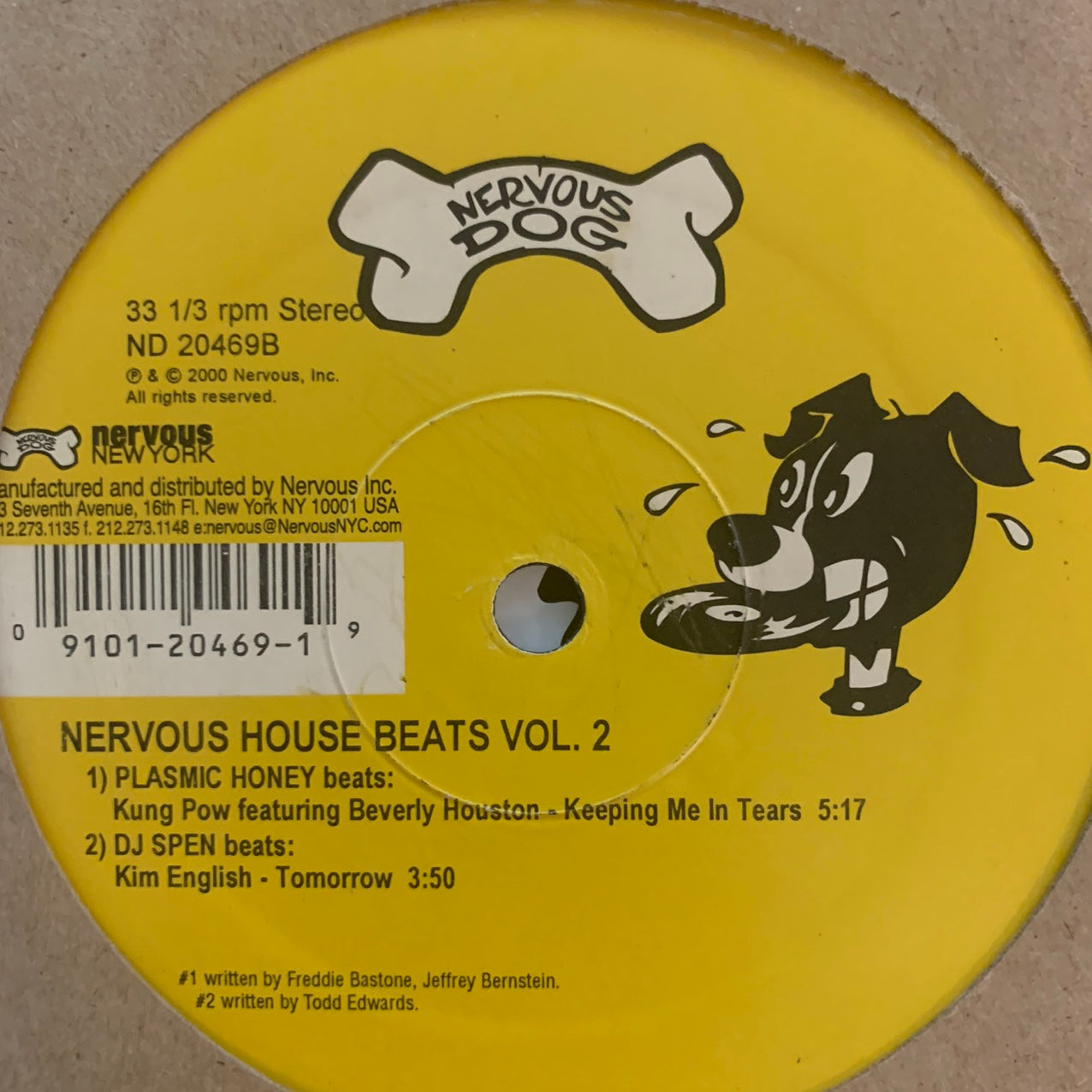 Nervous House Beats Vol 2 Feat MAW, Junior Vasquez, DJ Spen 5 Track 12inch Vinyl