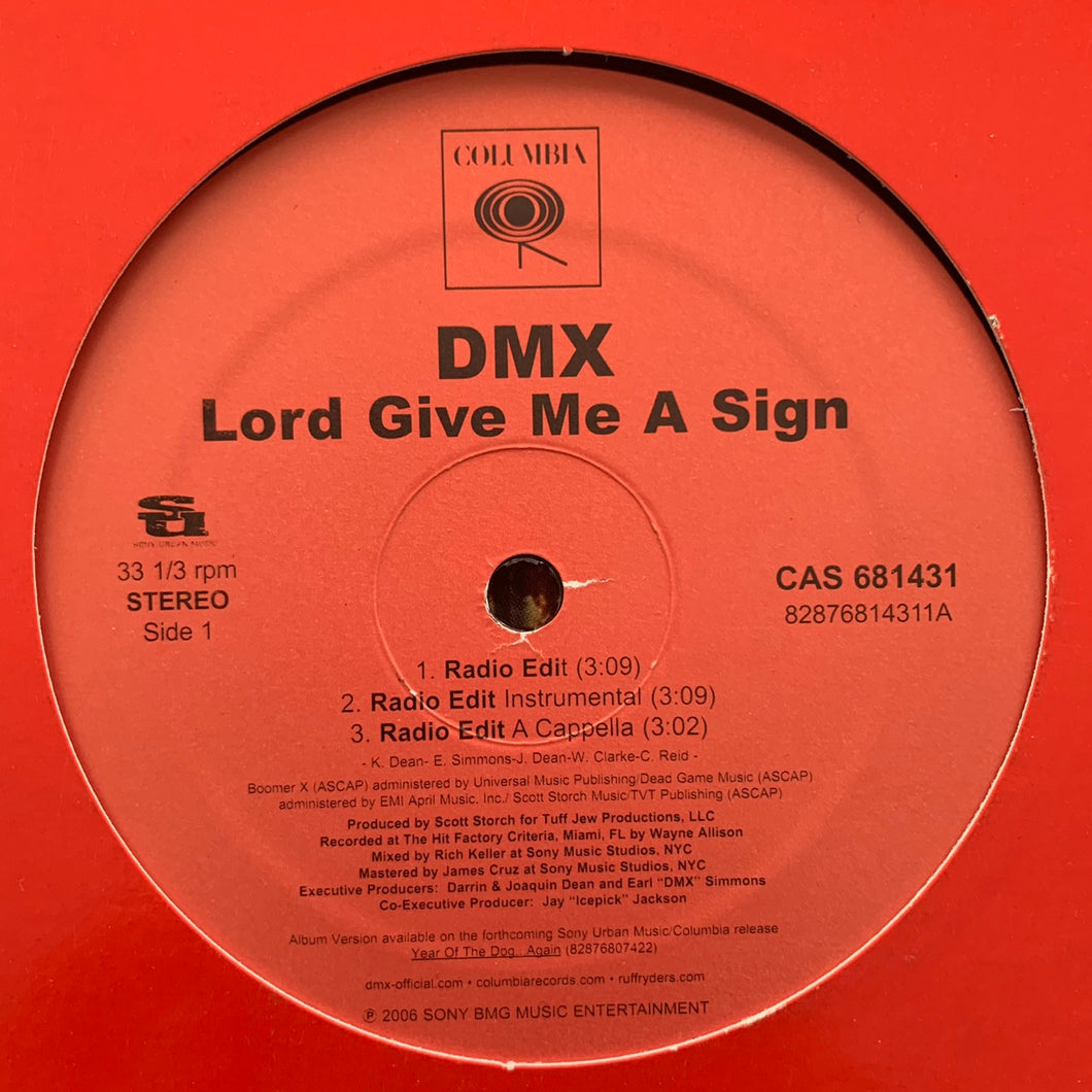 DMX “Lord Give Me A Sign” 6 Version 12inch Vinyl