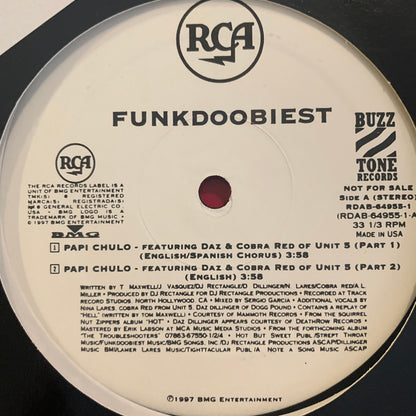 Funkdoobiest “Papi Chulo” 4 Version 12inch Vinyl, Featuring Spanish, English and Dub Versions