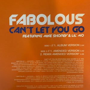Fabolous “Can’t Let You Go” 3 Version 12inch Vinyl