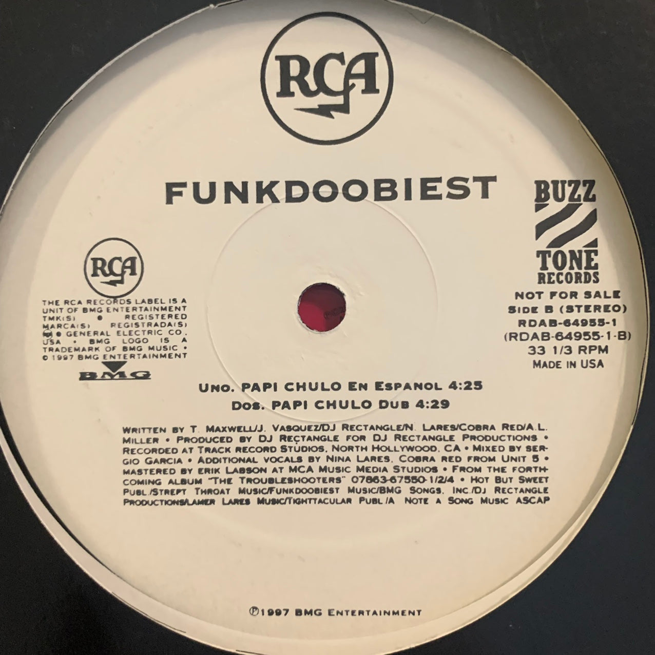 Funkdoobiest “Papi Chulo” 4 Version 12inch Vinyl, Featuring Spanish, English and Dub Versions