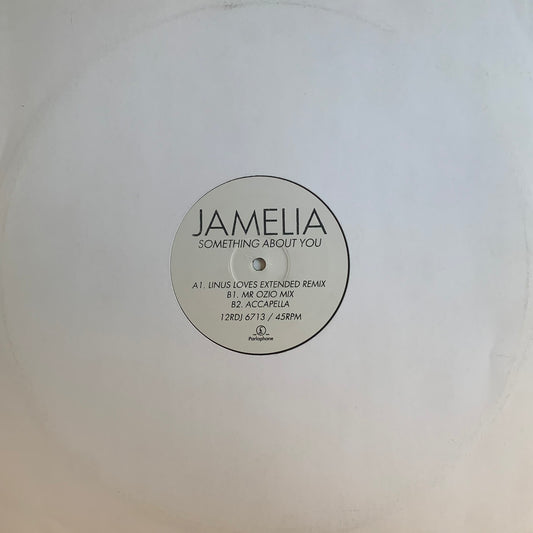 Jamelia “Something About You” 3 Version 12inch Vinyl, Featuring ‘Linus Loves Extended Remix, Mr Ozio Mix and Accapella